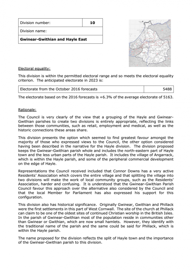 Gwinear-Gwithian and Hayle East Division number: 10